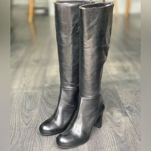 T.W.S Black leather boots Size 39.5.